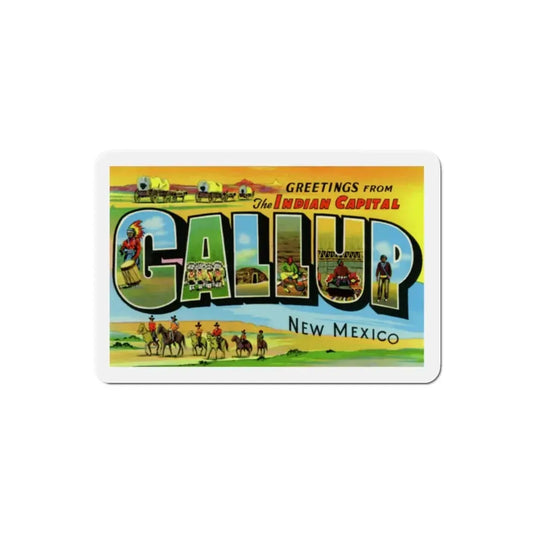 Greetings from the Indian capital Gallup New Mexico (Greeting Postcards) Refrigerator Magnet 2 Inch - The Sticker Space