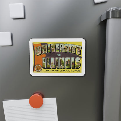 Greetings From The University of Illinois (Greeting Postcards) Die-Cut Magnet-The Sticker Space