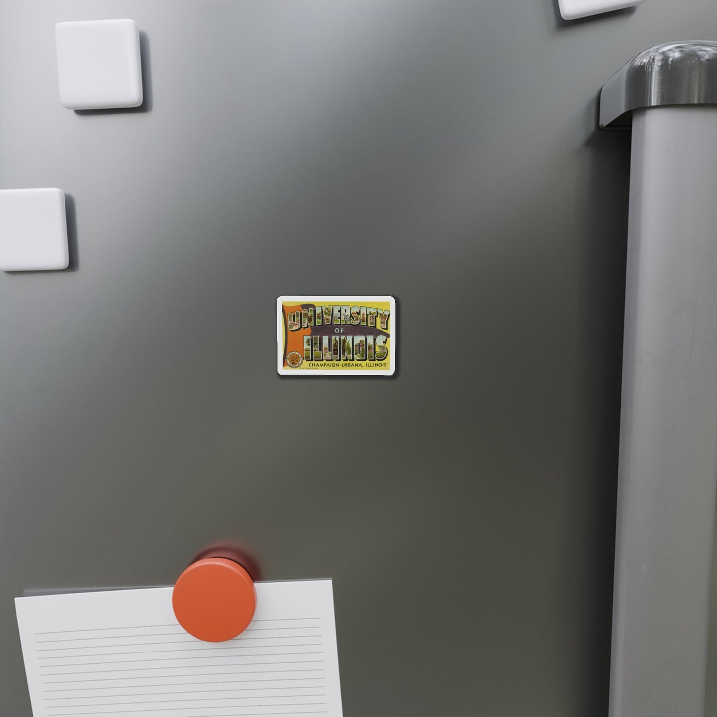 Greetings From The University of Illinois (Greeting Postcards) Die-Cut Magnet-The Sticker Space