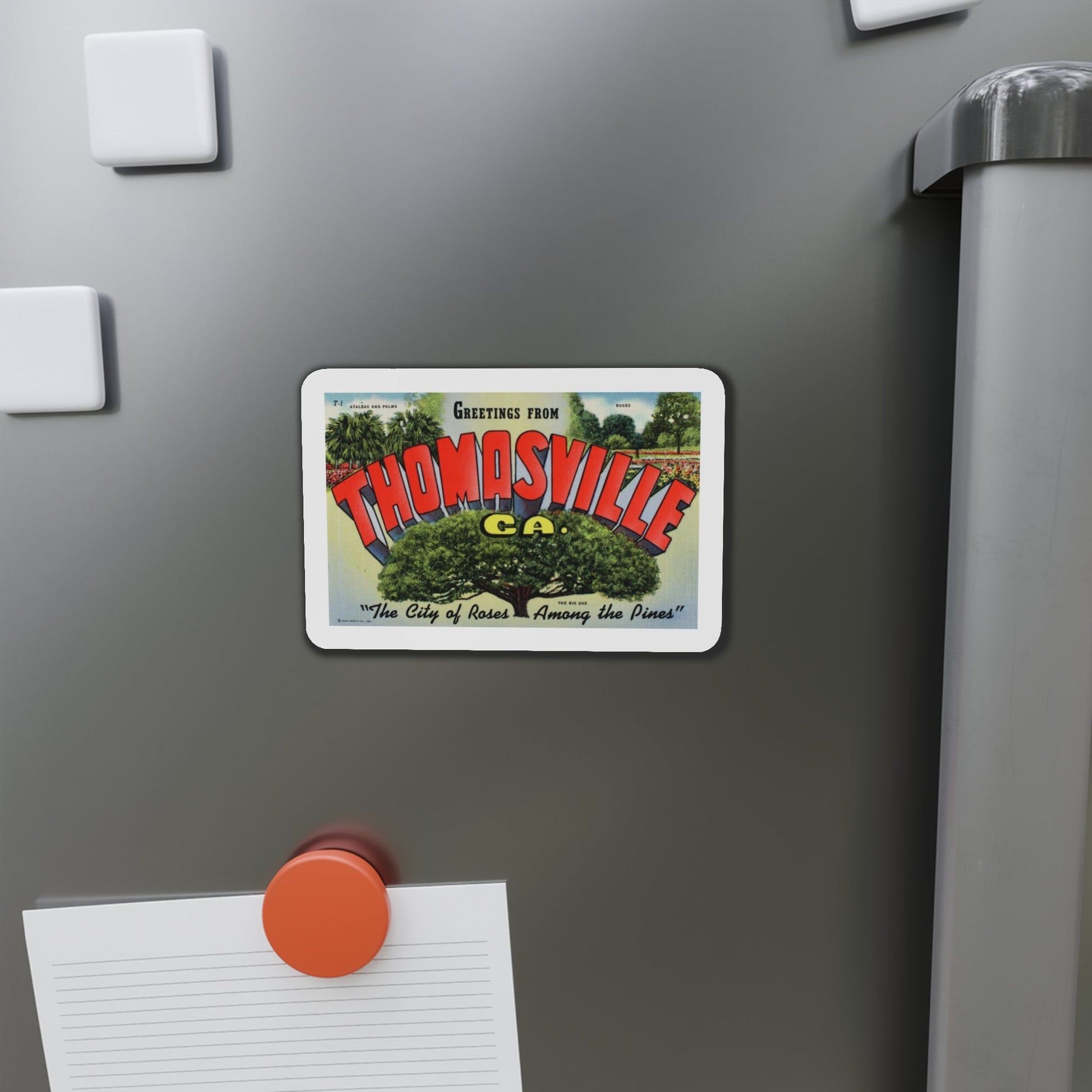 Greetings from Thomasville Georgia (Greeting Postcards) Die-Cut Magnet-The Sticker Space