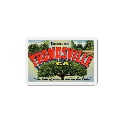 Greetings from Thomasville Georgia (Greeting Postcards) Refrigerator Magnet - The Sticker Space