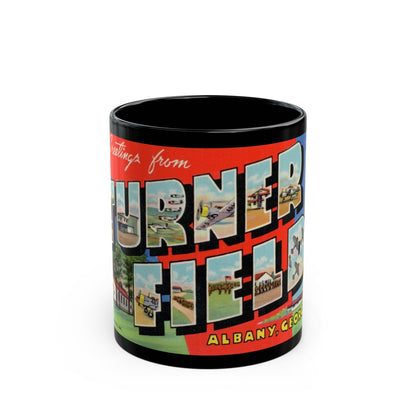 Greetings from Turner Field Albany Georgia (Greeting Postcards) Black Coffee Mug-11oz-The Sticker Space