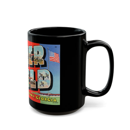 Greetings from Turner Field Albany Georgia (Greeting Postcards) Black Coffee Mug-The Sticker Space