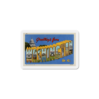 Greetings from Washington DC (Greeting Postcards) Die-Cut Magnet-6 × 6"-The Sticker Space