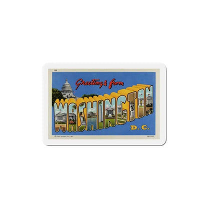 Greetings from Washington DC (Greeting Postcards) Refrigerator Magnet 5 Inch - The Sticker Space
