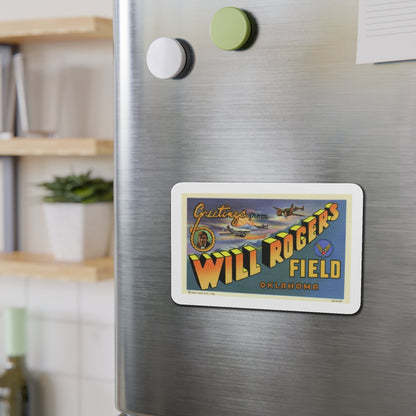 Greetings from Will Rogers Field Oklahoma (Greeting Postcards) Die-Cut Magnet-The Sticker Space