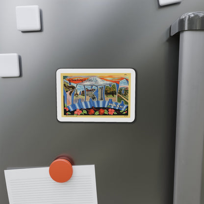 Greetings from Yakima Washington (Greeting Postcards) Die-Cut Magnet-The Sticker Space