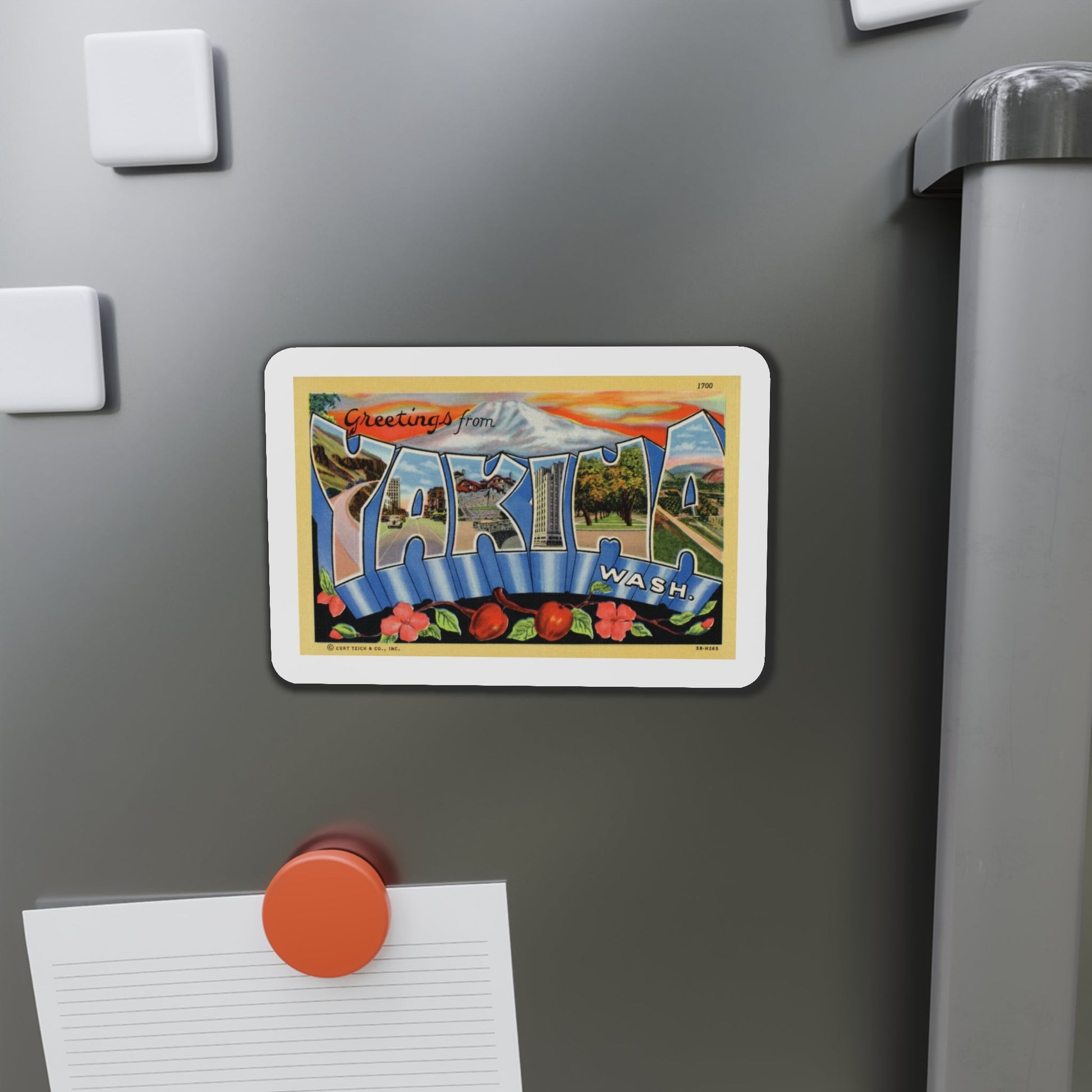 Greetings from Yakima Washington (Greeting Postcards) Die-Cut Magnet-The Sticker Space