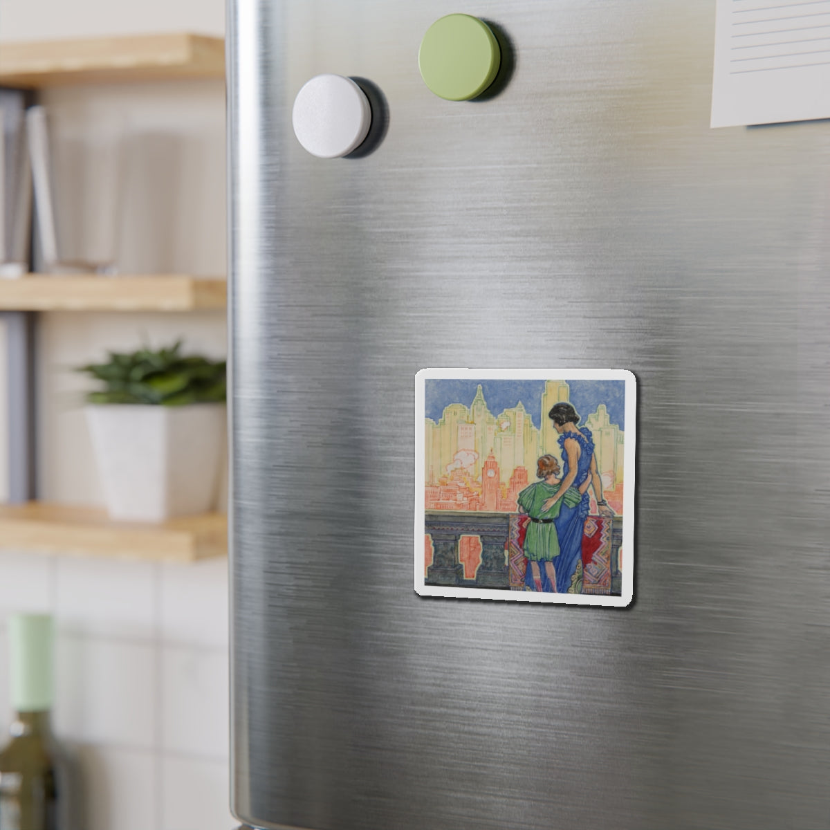 Greetings to Her (Magazine Illustration) Refrigerator Magnet