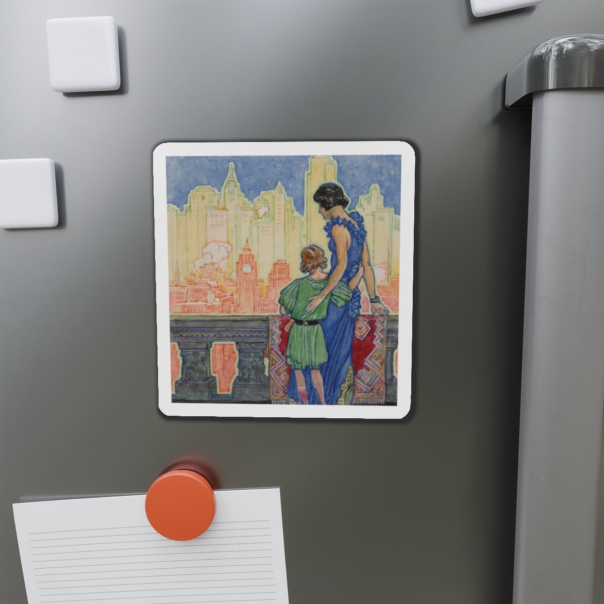 Greetings to Her (Magazine Illustration) Refrigerator Magnet