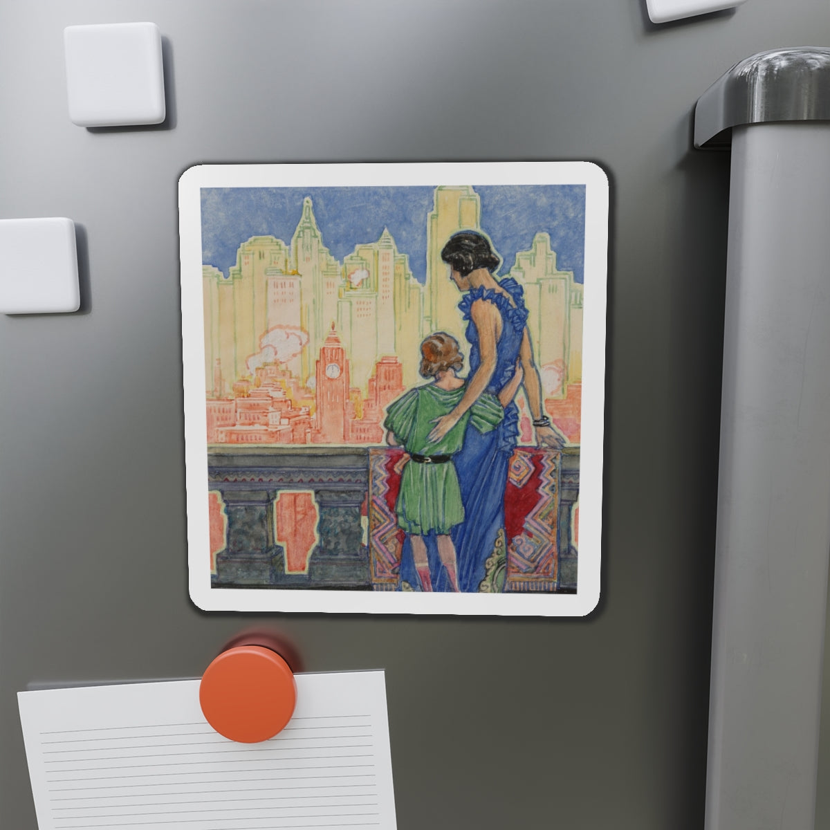 Greetings to Her (Magazine Illustration) Refrigerator Magnet