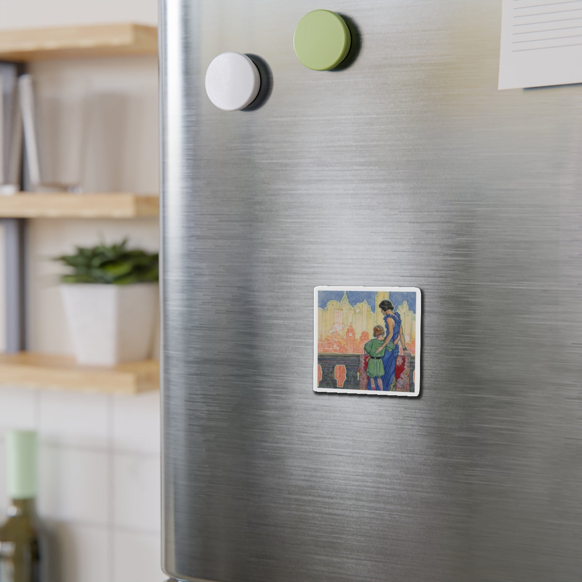 Greetings to Her (Magazine Illustration) Refrigerator Magnet