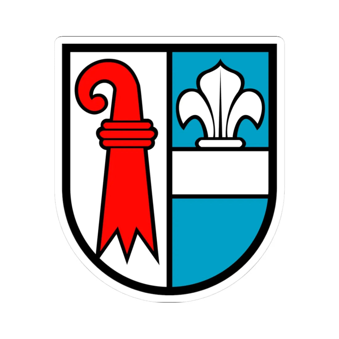 Grellingen coat of arms (Switzerland) (Coat of Arms) STICKER Vinyl Kiss-Cut Decal 3 Inch White - The Sticker Space