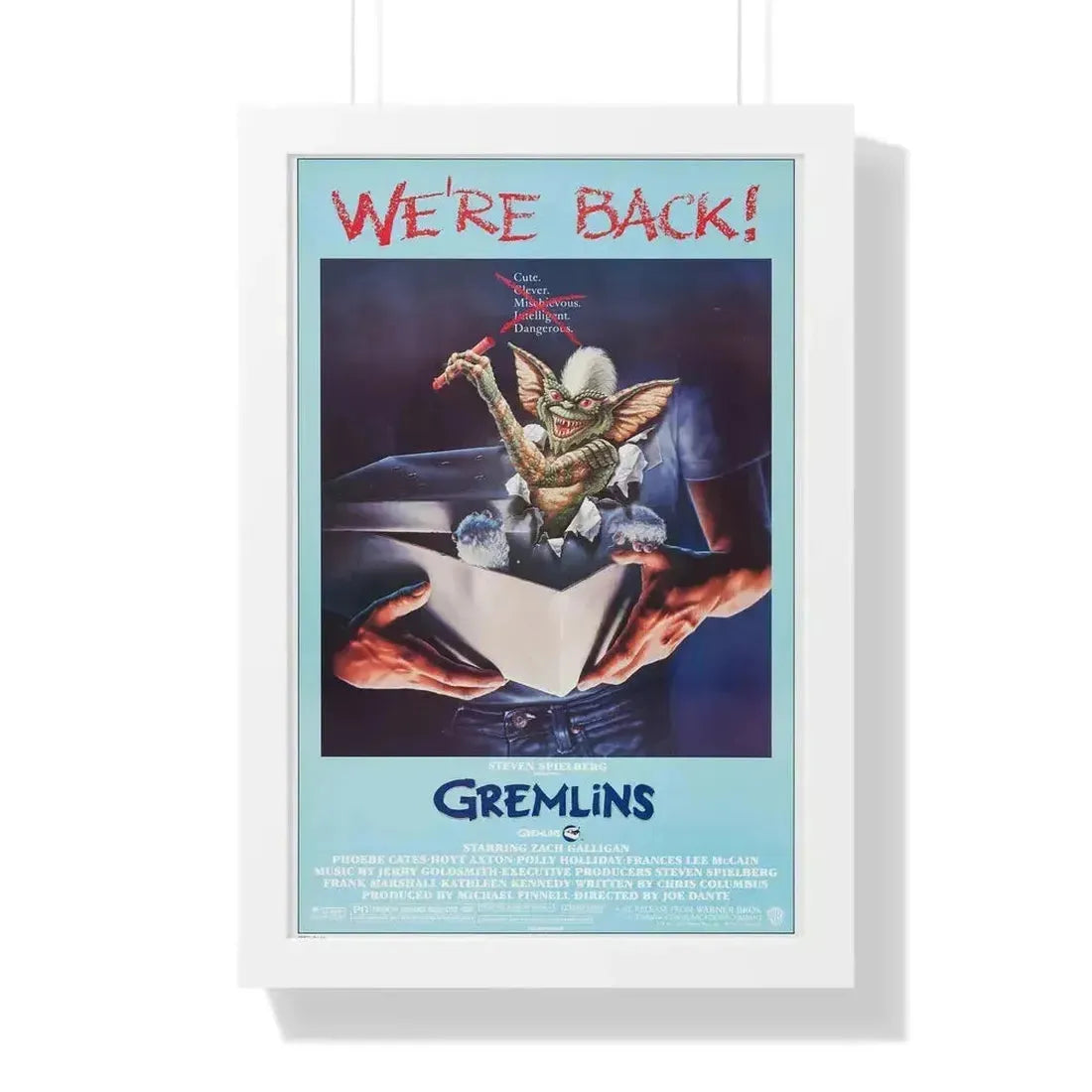 GREMLINS 1984 - Framed Movie Poster 16″ x 24″ White - The Sticker Space