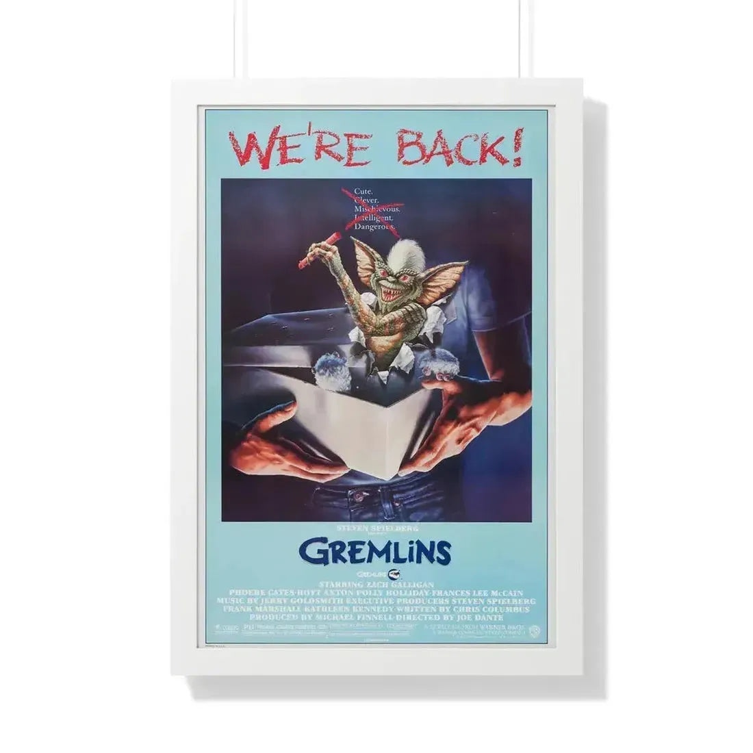 GREMLINS 1984 - Framed Movie Poster 20" x 30" White - The Sticker Space