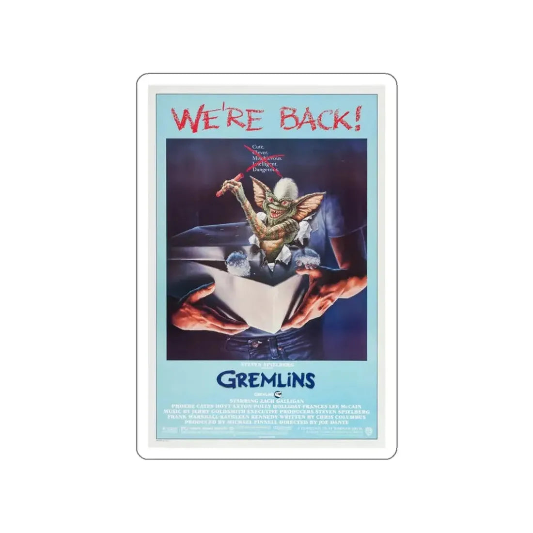 GREMLINS 1984 Movie Poster STICKER Vinyl Die-Cut Decal - The Sticker Space