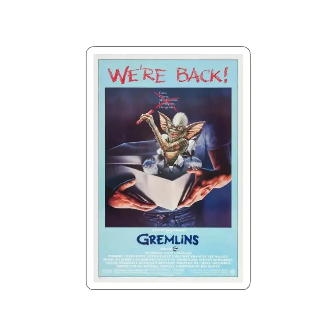 GREMLINS 1984 Movie Poster STICKER Vinyl Die-Cut Decal - The Sticker Space