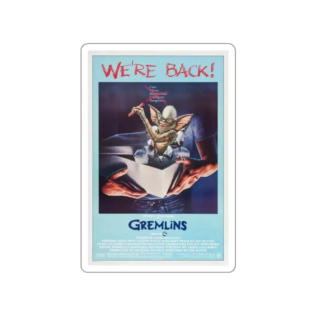GREMLINS 1984 Movie Poster STICKER Vinyl Die-Cut Decal - The Sticker Space