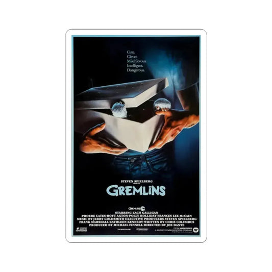 Gremlins 1984 Movie Poster - STICKER Vinyl Kiss-Cut Decal 2 Inch White - The Sticker Space