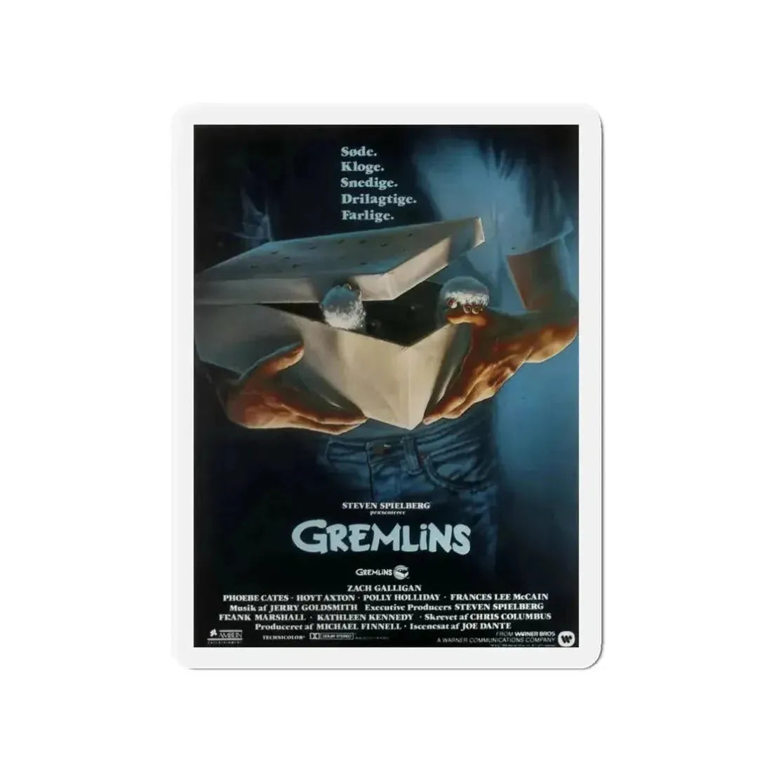GREMLINS (DANISH) 1984 Movie Poster - Refrigerator Magnet - The Sticker Space