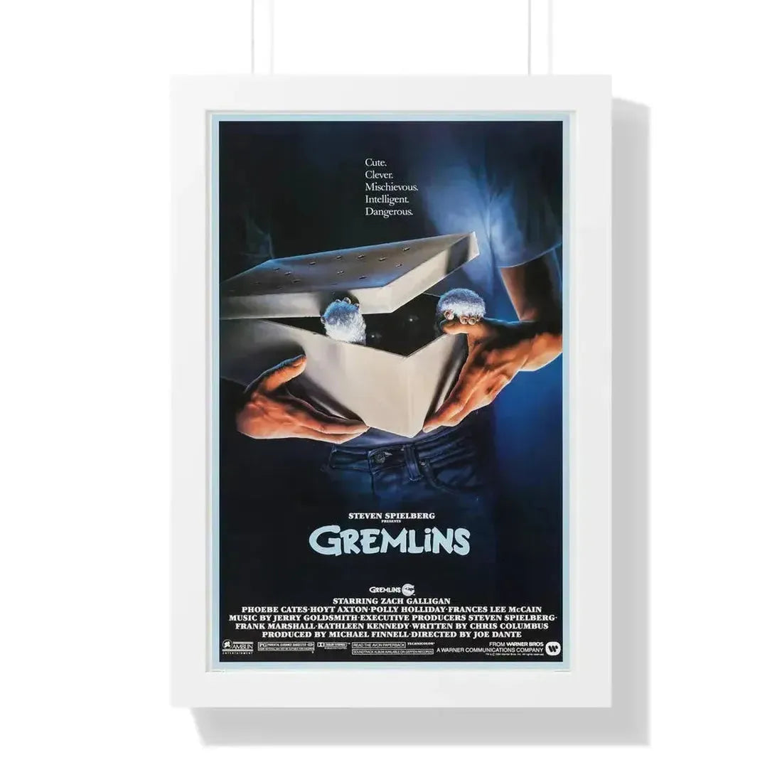 GREMLINS (TEASER) 1984 - Framed Movie Poster 16″ x 24″ White - The Sticker Space