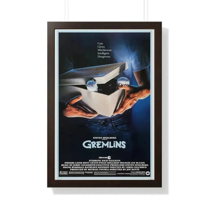 GREMLINS (TEASER) 1984 - Framed Movie Poster 20" x 30" Walnut - The Sticker Space