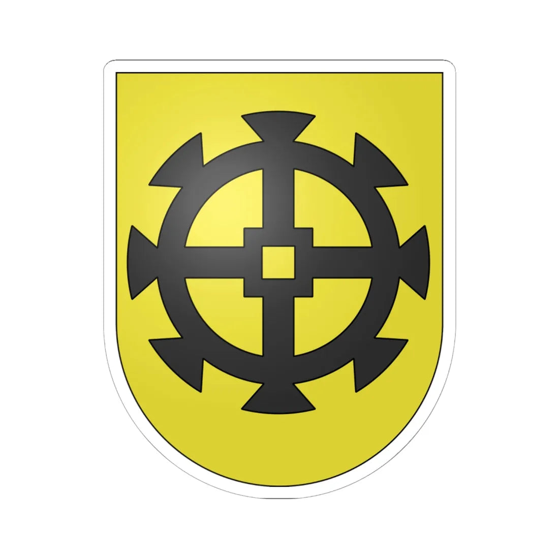 Greng-coat of arms (Switzerland) (Coat of Arms) STICKER Vinyl Kiss-Cut Decal 6 Inch White - The Sticker Space