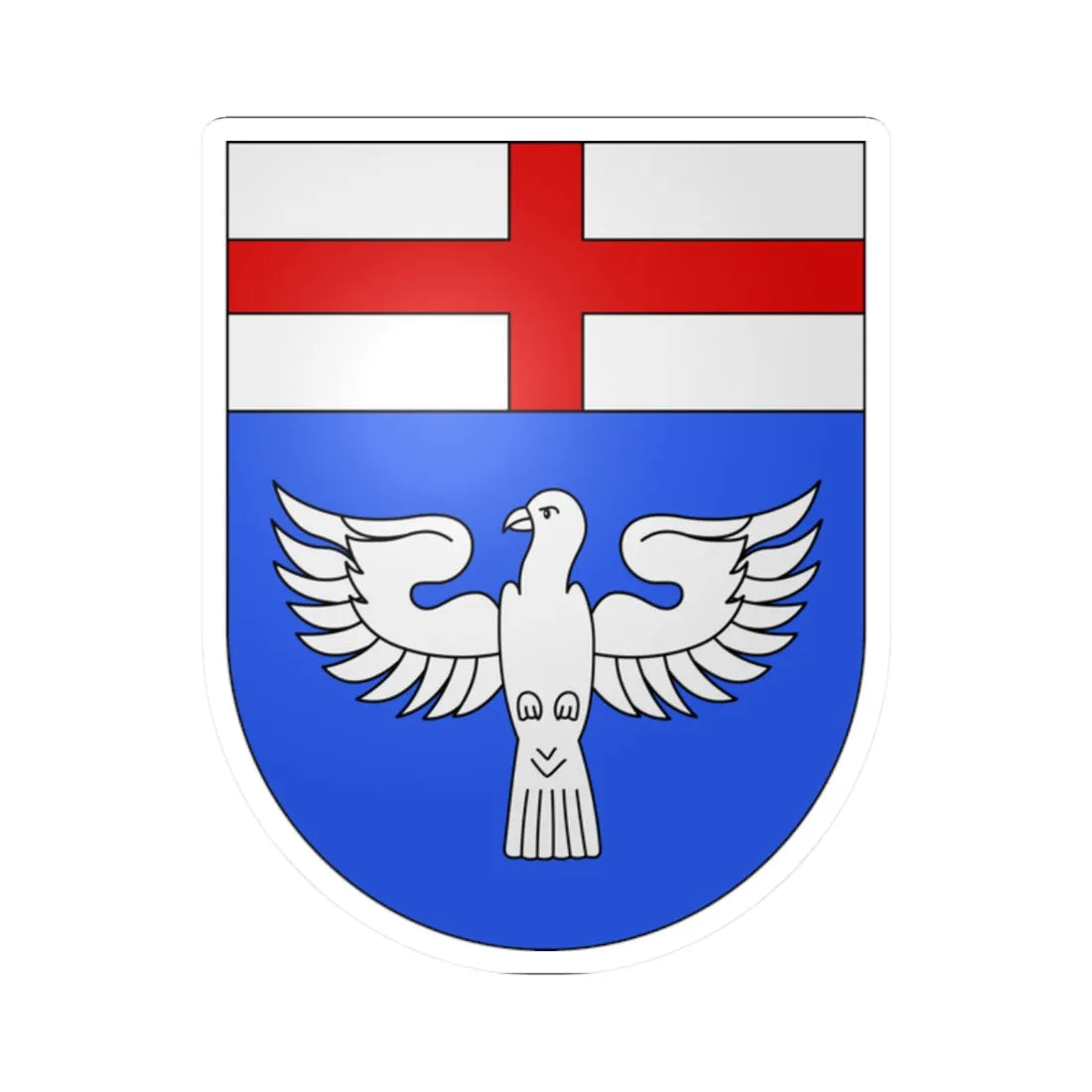 Gresso-coat of arms (Switzerland) (Coat of Arms) STICKER Vinyl Kiss-Cut Decal 2 Inch White - The Sticker Space