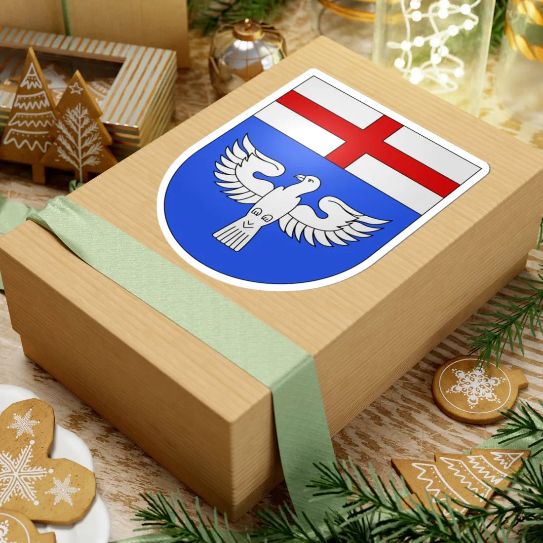 Gresso-coat of arms (Switzerland) (Coat of Arms) STICKER Vinyl Kiss-Cut Decal - The Sticker Space