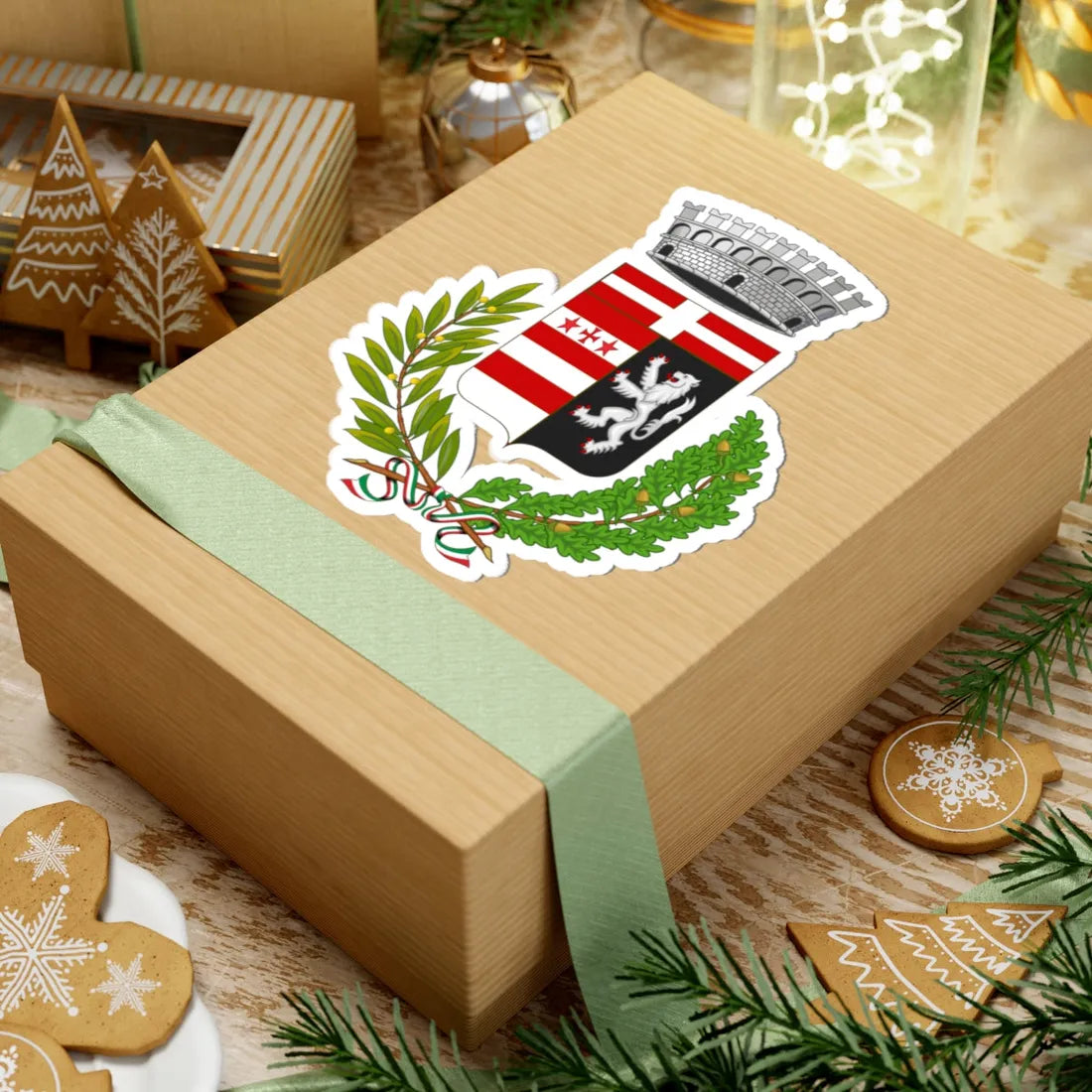 Gressoney-Saint-Jean-Stemma (Italy) (Coat of Arms) STICKER Vinyl Kiss-Cut Decal - The Sticker Space