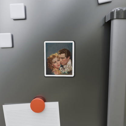 Greta Garbo and Robert Taylor, Movie Story Magazine cover, June 1937 (Magazine Illustration) Refrigerator Magnet