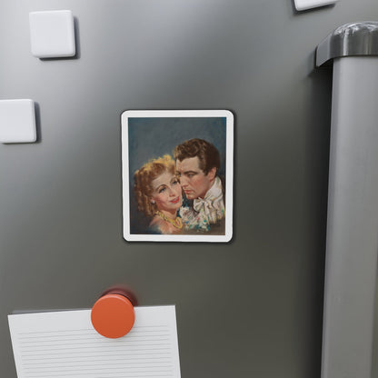 Greta Garbo and Robert Taylor, Movie Story Magazine cover, June 1937 (Magazine Illustration) Refrigerator Magnet