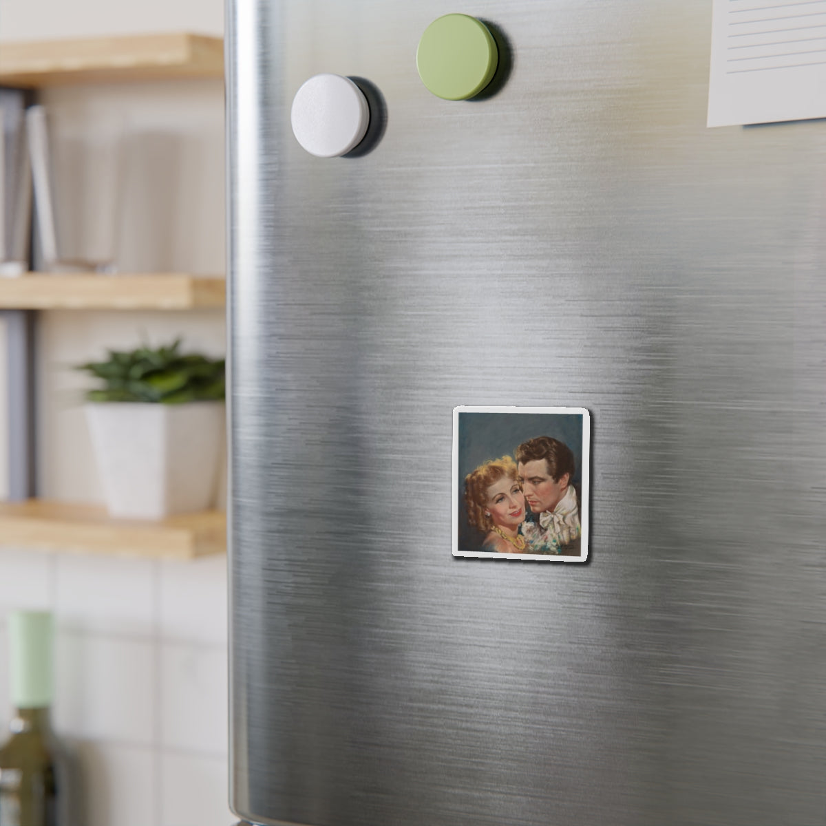 Greta Garbo and Robert Taylor, Movie Story Magazine cover, June 1937 (Magazine Illustration) Refrigerator Magnet