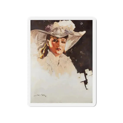 Greta Garbo as 'Anna Karenina' (Magazine Illustration) Refrigerator Magnet 3 Inch Die-Cut - The Sticker Space