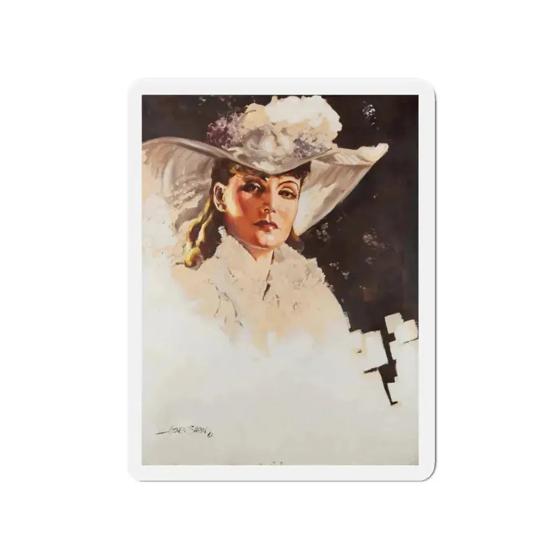 Greta Garbo as 'Anna Karenina' (Magazine Illustration) Refrigerator Magnet 4 Inch Die-Cut - The Sticker Space