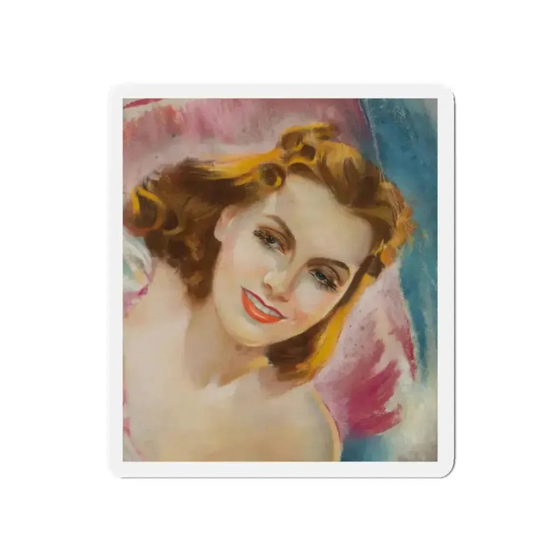 Greta Garbo (Magazine Illustration) Refrigerator Magnet - The Sticker Space