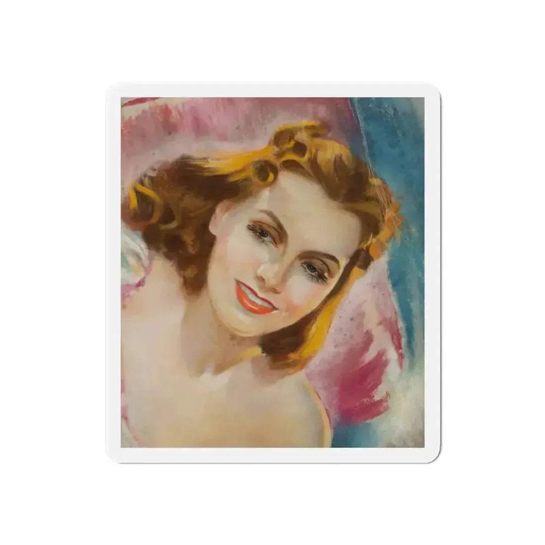 Greta Garbo (Magazine Illustration) Refrigerator Magnet - The Sticker Space