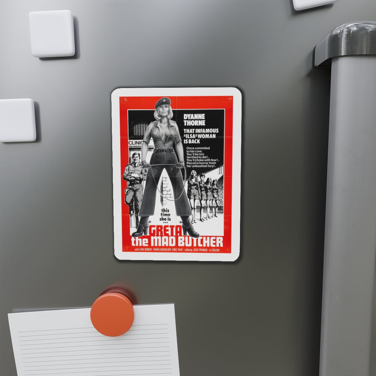 GRETA THE MAD BUTCHER (ILSA THE WICKED WARDEN) 1977 Movie Poster - Die-Cut Magnet-The Sticker Space