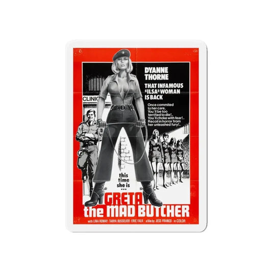 GRETA THE MAD BUTCHER (ILSA THE WICKED WARDEN) 1977 Movie Poster - Refrigerator Magnet 6 Inch - The Sticker Space