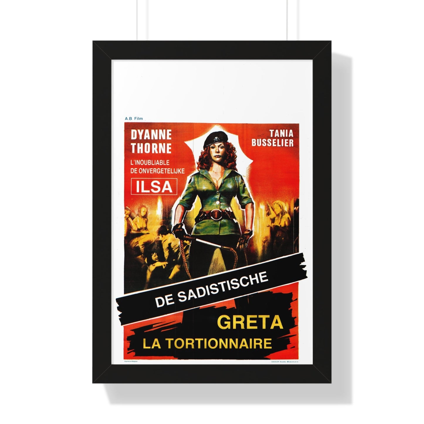 GRETA THE MAD BUTCHER (ILSA THE WICKED WARDEN) BELGIAN 1977 - Framed Movie Poster-16″ x 24″-The Sticker Space