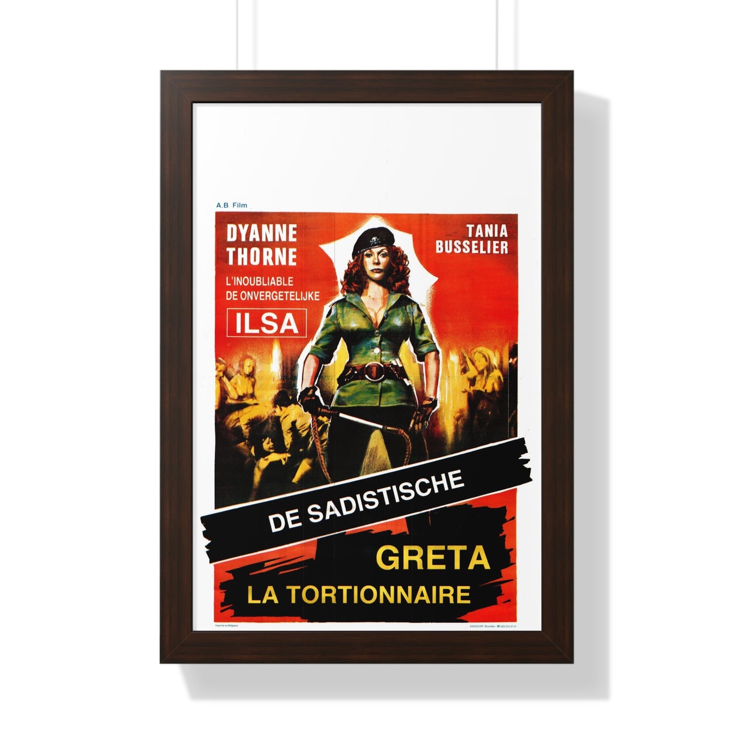 GRETA THE MAD BUTCHER (ILSA THE WICKED WARDEN) BELGIAN 1977 - Framed Movie Poster-16″ x 24″-The Sticker Space