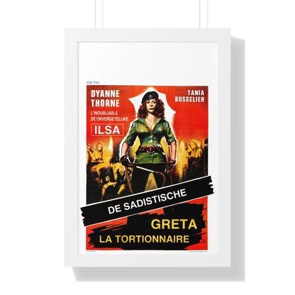 GRETA THE MAD BUTCHER (ILSA THE WICKED WARDEN) BELGIAN 1977 - Framed Movie Poster-16″ x 24″-The Sticker Space