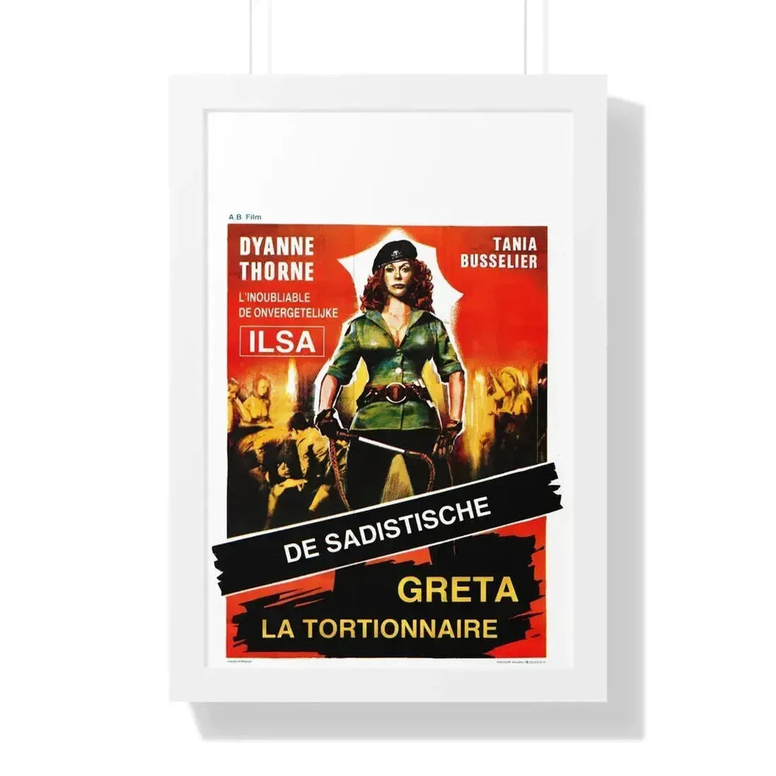 GRETA THE MAD BUTCHER (ILSA THE WICKED WARDEN) BELGIAN 1977 - Framed Movie Poster 16″ x 24″ White - The Sticker Space