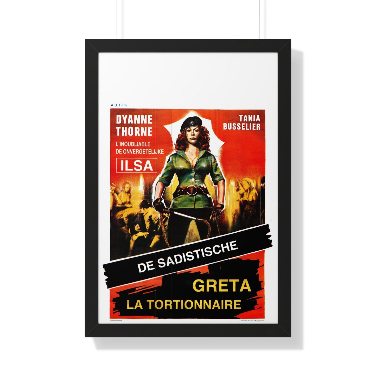 GRETA THE MAD BUTCHER (ILSA THE WICKED WARDEN) BELGIAN 1977 - Framed Movie Poster-20" x 30"-The Sticker Space