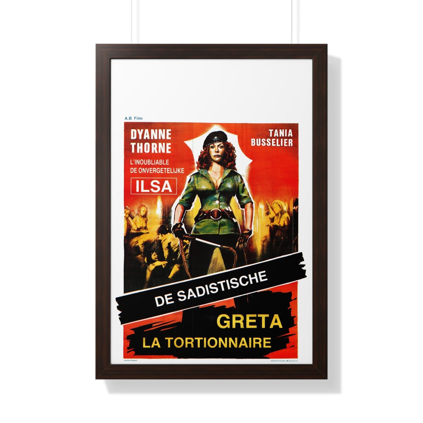 GRETA THE MAD BUTCHER (ILSA THE WICKED WARDEN) BELGIAN 1977 - Framed Movie Poster-20" x 30"-The Sticker Space