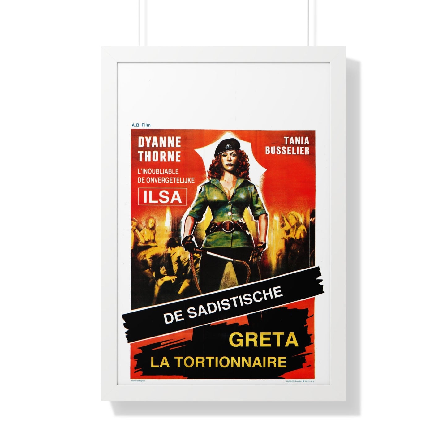 GRETA THE MAD BUTCHER (ILSA THE WICKED WARDEN) BELGIAN 1977 - Framed Movie Poster-20" x 30"-The Sticker Space