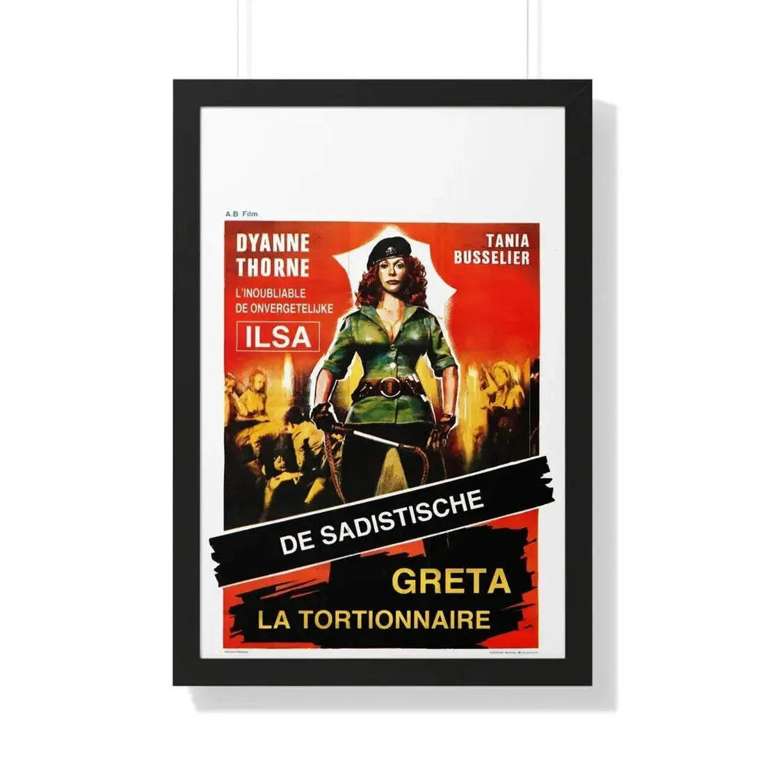GRETA THE MAD BUTCHER (ILSA THE WICKED WARDEN) BELGIAN 1977 - Framed Movie Poster - The Sticker Space
