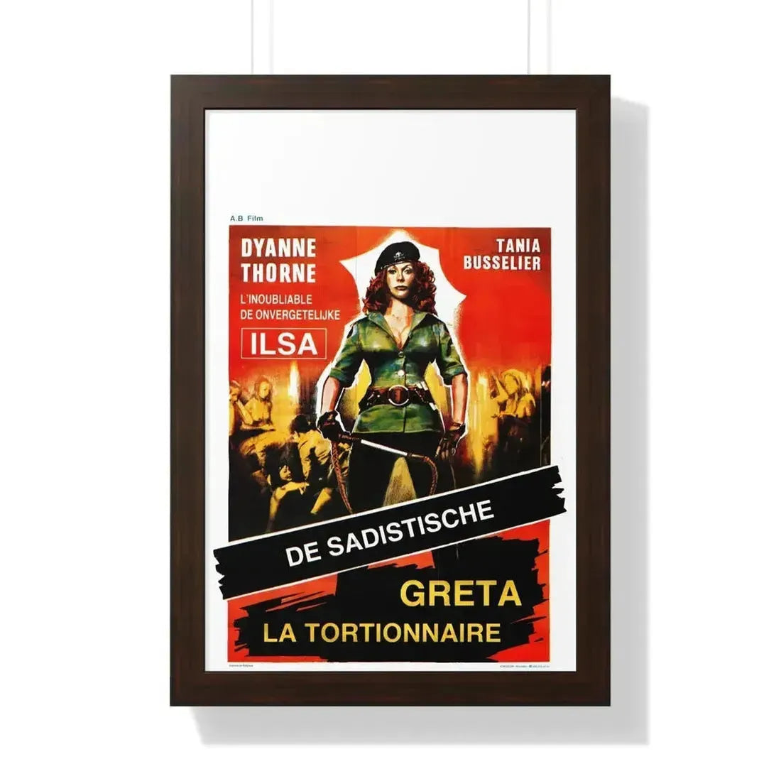 GRETA THE MAD BUTCHER (ILSA THE WICKED WARDEN) BELGIAN 1977 - Framed Movie Poster - The Sticker Space