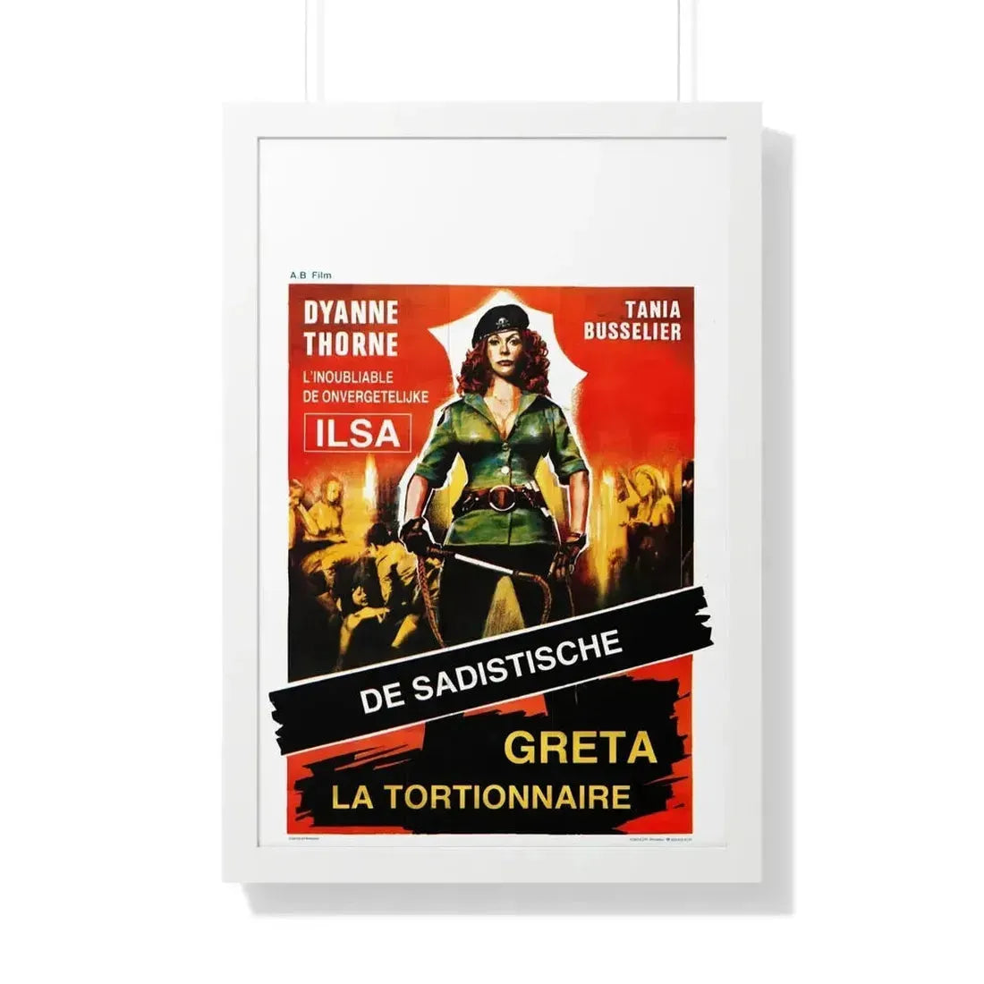 GRETA THE MAD BUTCHER (ILSA THE WICKED WARDEN) BELGIAN 1977 - Framed Movie Poster - The Sticker Space