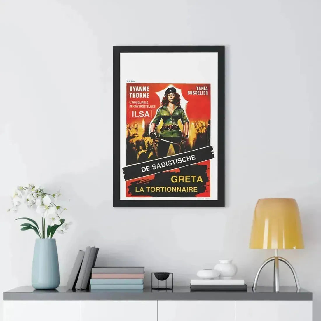 GRETA THE MAD BUTCHER (ILSA THE WICKED WARDEN) BELGIAN 1977 - Framed Movie Poster - The Sticker Space